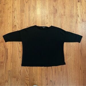 Lafayette 148 NY black wool crop sweater size M